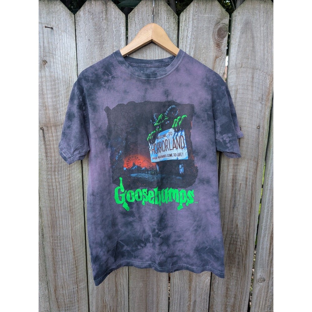 Goosebumps Horror T Shirt Tie Dye Small Purple Black Short Sleeve